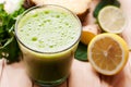 Healthy green detox juice