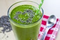 Healthy Green Juice Smoothie Drink Royalty Free Stock Photo