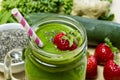 Healthy Green Juice Smoothie Drink Royalty Free Stock Photo