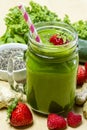 Healthy Green Juice Smoothie Drink Royalty Free Stock Photo