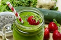 Healthy Green Juice Smoothie Drink Royalty Free Stock Photo