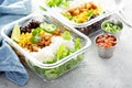 Healthy green meal prep with chicken Royalty Free Stock Photo