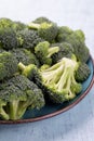 Healthy Green Organic Raw Broccoli Florets Ready for Cooking Royalty Free Stock Photo