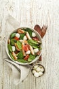 Chicken salad with mozzarella, lettuce and tomato Royalty Free Stock Photo