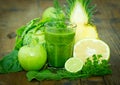 Healthy green smoothie Royalty Free Stock Photo