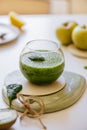 Healthy green smoothie. Superfood Royalty Free Stock Photo