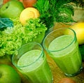 Healthy green smoothie Royalty Free Stock Photo