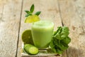 Healthy green smoothie Royalty Free Stock Photo