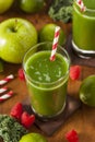 Healthy Green Vegetable and Fruit Smoothi Juice Royalty Free Stock Photo