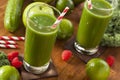 Healthy Green Vegetable and Fruit Smoothi Juice Royalty Free Stock Photo