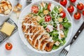 Healthy Grilled Chicken Caesar Salad Royalty Free Stock Photo