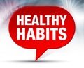 Healthy Habits Red Bubble Background Royalty Free Stock Photo
