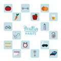 Healthy habits lifestyle concept