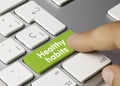 Healthy habits - Inscription on Green Keyboard Key Royalty Free Stock Photo