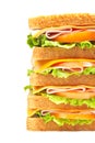 Healthy ham big sandwich Royalty Free Stock Photo