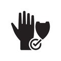 healthy hand icon Clean and safe sign symbol