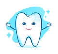 Healthy happy tooth character Royalty Free Stock Photo