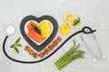 Healthy Heart Food Selection for Low Cholesterol Royalty Free Stock Photo