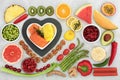 Healthy Heart Food to Support the Cardiovascular System Royalty Free Stock Photo