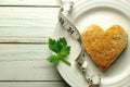 Healthy heart toast Royalty Free Stock Photo