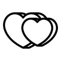 Healthy hearts icon outline vector. Keep heart