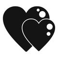 Healthy hearts icon simple vector. Body disease anxiety
