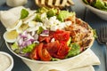 Healthy Hearty Cobb Salad Royalty Free Stock Photo