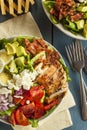 Healthy Hearty Cobb Salad Royalty Free Stock Photo