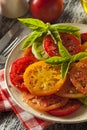 Healthy Heirloom Tomato Salad Royalty Free Stock Photo
