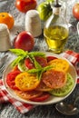 Healthy Heirloom Tomato Salad Royalty Free Stock Photo