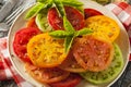 Healthy Heirloom Tomato Salad Royalty Free Stock Photo