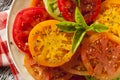 Healthy Heirloom Tomato Salad Royalty Free Stock Photo