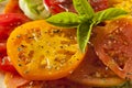 Healthy Heirloom Tomato Salad Royalty Free Stock Photo