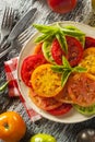 Healthy Heirloom Tomato Salad Royalty Free Stock Photo