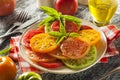 Healthy Heirloom Tomato Salad Royalty Free Stock Photo