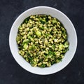 Healthy and Herby Salad with Wheatberries and Green Vegetables