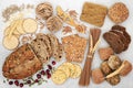 Healthy High Fibre Food Collection Royalty Free Stock Photo