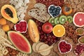 Healthy High Fibre Food Collection Royalty Free Stock Photo