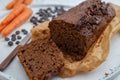 Healthy home made chocolate carrot cake