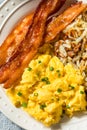 Healthy Homemade American Bacon Egg and Hashbrown Breakfast Royalty Free Stock Photo