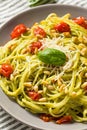 Healthy Homemade Basil Pesto Pasta Royalty Free Stock Photo