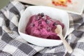 Healthy homemade blueberry ice cream