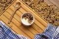 Healthy homemade chocolate muesli in a bowl Royalty Free Stock Photo