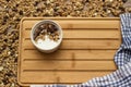 Healthy homemade chocolate muesli in a bowl Royalty Free Stock Photo