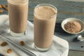 Healthy Homemade Chocolate Protein Shake Royalty Free Stock Photo