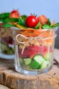 Healthy Homemade Jar Salad, Vegan Detox Eating, Vegetarian Food