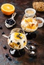 Healthy layered dessert trifle Royalty Free Stock Photo