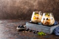 Healthy layered dessert trifle Royalty Free Stock Photo