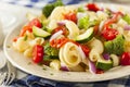 Healthy Homemade Pasta Salad Royalty Free Stock Photo