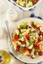 Healthy Homemade Pasta Salad Royalty Free Stock Photo